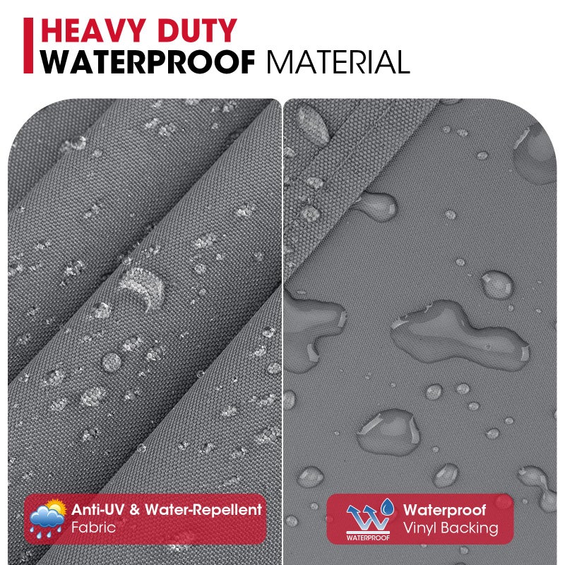 Unicook 65 Inch Grill Cover for Outdoor Grill, Heavy Duty Waterproof BBQ Cover, Fade Resistant Gas Barbecue Protector, Compatible with Weber, Char-Broil, Nexgrill BBQs up to 63" Wide, Gray - Image 4